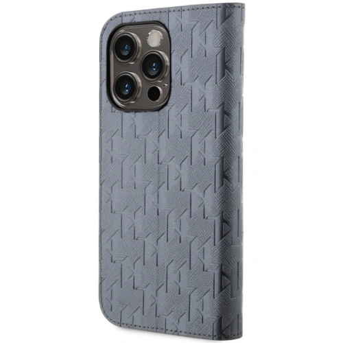Kup Etui Karl Lagerfeld KLBKP14XSAKLHPG Apple iPhone 14 Pro Max knižní obal stříbrný/silver Saffiano Monogram - KLD1534 - {ean13} - Sklep Home Screen