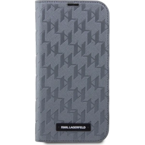 Kup Etui Karl Lagerfeld KLBKP14XSAKLHPG Apple iPhone 14 Pro Max bookcase srebrny/silver Saffiano Monogram - KLD1534 - {ean13} - Sklep Home Screen