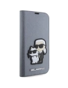 Kup Etui Karl Lagerfeld KLBKP14XSANKCPG Apple iPhone 14 Pro Max knížkový obal stříbrný/silver Saffiano Karl & Choupette - KLD1536 - {ean13} - Sklep Home Screen