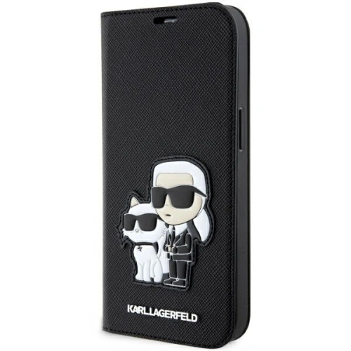 Kup Etui Karl Lagerfeld KLBKP14XSANKCPK Apple iPhone 14 Pro Max knižní pouzdro černé/black Saffiano Karl & Choupette - KLD1537 - {ean13} - Sklep Home Screen