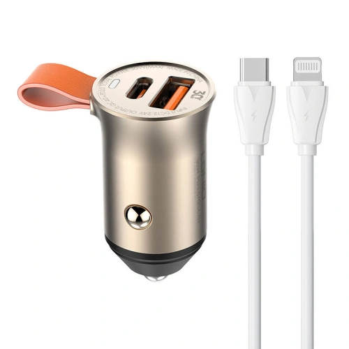Kup Autós töltő LDNIO C509Q, USB + USB-C, 30W + USB-C/Lightning kábel (arany) - LDN358 - {ean13} - Sklep Home Screen
