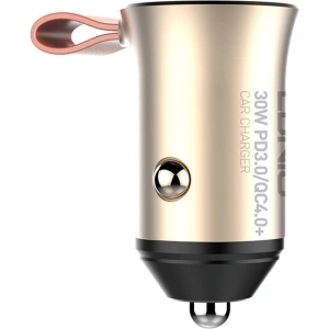 Kup Ładowarka samochodowa LDNIO C509Q, USB + USB-C, 30W + kabel USB-C/Lightning (złota) - LDN358 - {ean13} - Sklep Home Screen