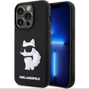 Kup Etui Karl Lagerfeld KLHCP14L3DRKHNK Apple iPhone 14 Pro czarny/black hardcase Rubber Choupette 3D - KLD1538 - {ean13} - Sklep Home Screen