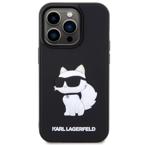 Kup Etui Karl Lagerfeld KLHCP14L3DRKHNK Apple iPhone 14 Pro czarny/black hardcase Rubber Choupette 3D - KLD1538 - {ean13} - Sklep Home Screen