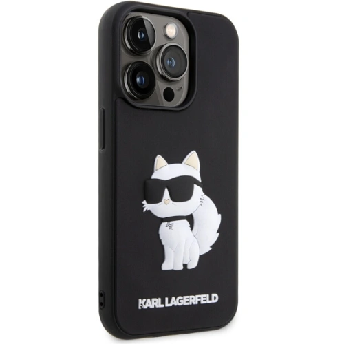 Kup Karl Lagerfeld Apple Tasche KLHCP14L3DRKHNK iPhone 14 Pro schwarz/schwarz Hartschale Gummi Choupette 3D - KLD1538 - {ean13} - Sklep Home Screen