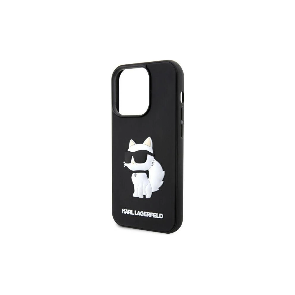Etui Karl Lagerfeld KLHCP14L3DRKHNK Apple iPhone 14 Pro czarny/black hardcase Rubber Choupette 3D