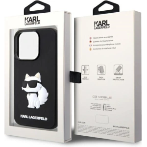 Kup Etui Karl Lagerfeld KLHCP14L3DRKHNK Apple iPhone 14 Pro czarny/black hardcase Rubber Choupette 3D - KLD1538 - {ean13} - Sklep Home Screen