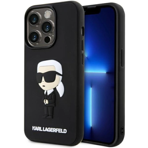 Kup Etui Karl Lagerfeld KLHCP14L3DRKINK Apple iPhone 14 Pro fekete/black hardcase Rubber Ikonik 3D - KLD1539 - {ean13} - Sklep Home Screen