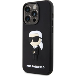 Kup Etui Karl Lagerfeld KLHCP14L3DRKINK Apple iPhone 14 Pro czarny/black hardcase Rubber Ikonik 3D - KLD1539 - {ean13} - Sklep Home Screen