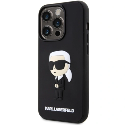 Kup Etui Karl Lagerfeld KLHCP14L3DRKINK Apple iPhone 14 Pro fekete/black hardcase Rubber Ikonik 3D - KLD1539 - {ean13} - Sklep Home Screen