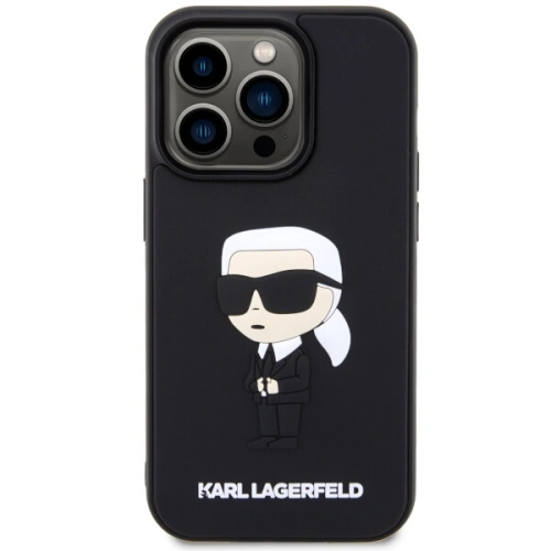 Kup Etui Karl Lagerfeld KLHCP14L3DRKINK Apple iPhone 14 Pro fekete/black hardcase Rubber Ikonik 3D - KLD1539 - {ean13} - Sklep Home Screen