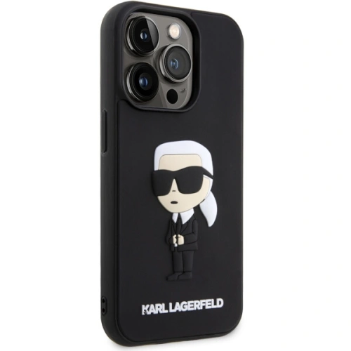 Kup Etui Karl Lagerfeld KLHCP14L3DRKINK Apple iPhone 14 Pro fekete/black hardcase Rubber Ikonik 3D - KLD1539 - {ean13} - Sklep Home Screen