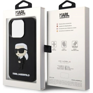 Kup Etui Karl Lagerfeld KLHCP14L3DRKINK Apple iPhone 14 Pro czarny/black hardcase Rubber Ikonik 3D - KLD1539 - {ean13} - Sklep Home Screen