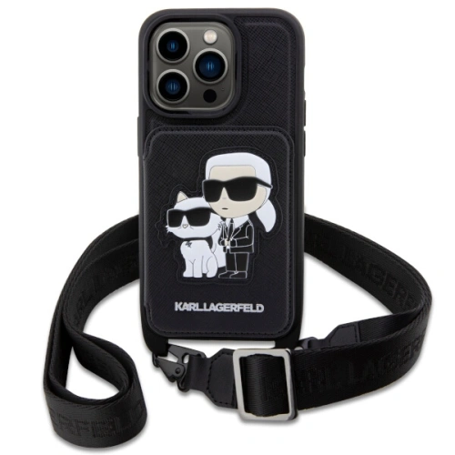 Kup Etui Karl Lagerfeld KLHCP14LCSAKCPMK Apple iPhone 14 Pro hardcase czarny/black Crossbody Saffiano Karl & Choupette - KLD1540 - {ean13} - Sklep Home Screen