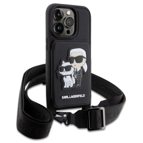 Kup Etui Karl Lagerfeld KLHCP14LCSAKCPMK Apple iPhone 14 Pro hardcase černý/black Crossbody Saffiano Karl & Choupette - KLD1540 - {ean13} - Sklep Home Screen
