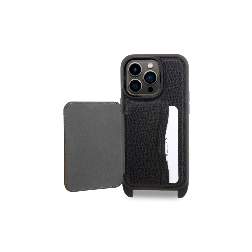 Etui Karl Lagerfeld KLHCP14LCSAKCPMK Apple iPhone 14 Pro hardcase czarny/black Crossbody Saffiano Karl & Choupette