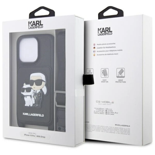Kup Etui Karl Lagerfeld KLHCP14LCSAKCPMK Apple iPhone 14 Pro hardcase černý/black Crossbody Saffiano Karl & Choupette - KLD1540 - {ean13} - Sklep Home Screen