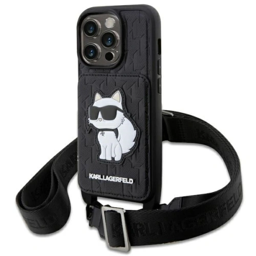 Kup Karl Lagerfeld Apple Tasche KLHCP14LCSAKHPCK iPhone 14 Pro Hartschale schwarz/schwarz Crossbody Saffiano Monogram Choupette - KLD1541 - {ean13} - Sklep Home Screen