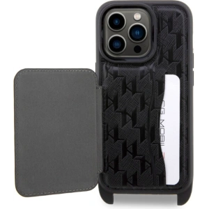 Etui Karl Lagerfeld KLHCP14LCSAKHPKK Apple iPhone 14 Pro hardcase czarny/black Crossbody Saffiano Monogram Ikonik