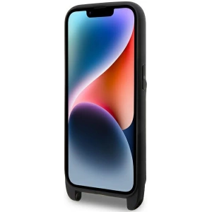 Etui Karl Lagerfeld KLHCP14LCSAKHPKK Apple iPhone 14 Pro hardcase czarny/black Crossbody Saffiano Monogram Ikonik