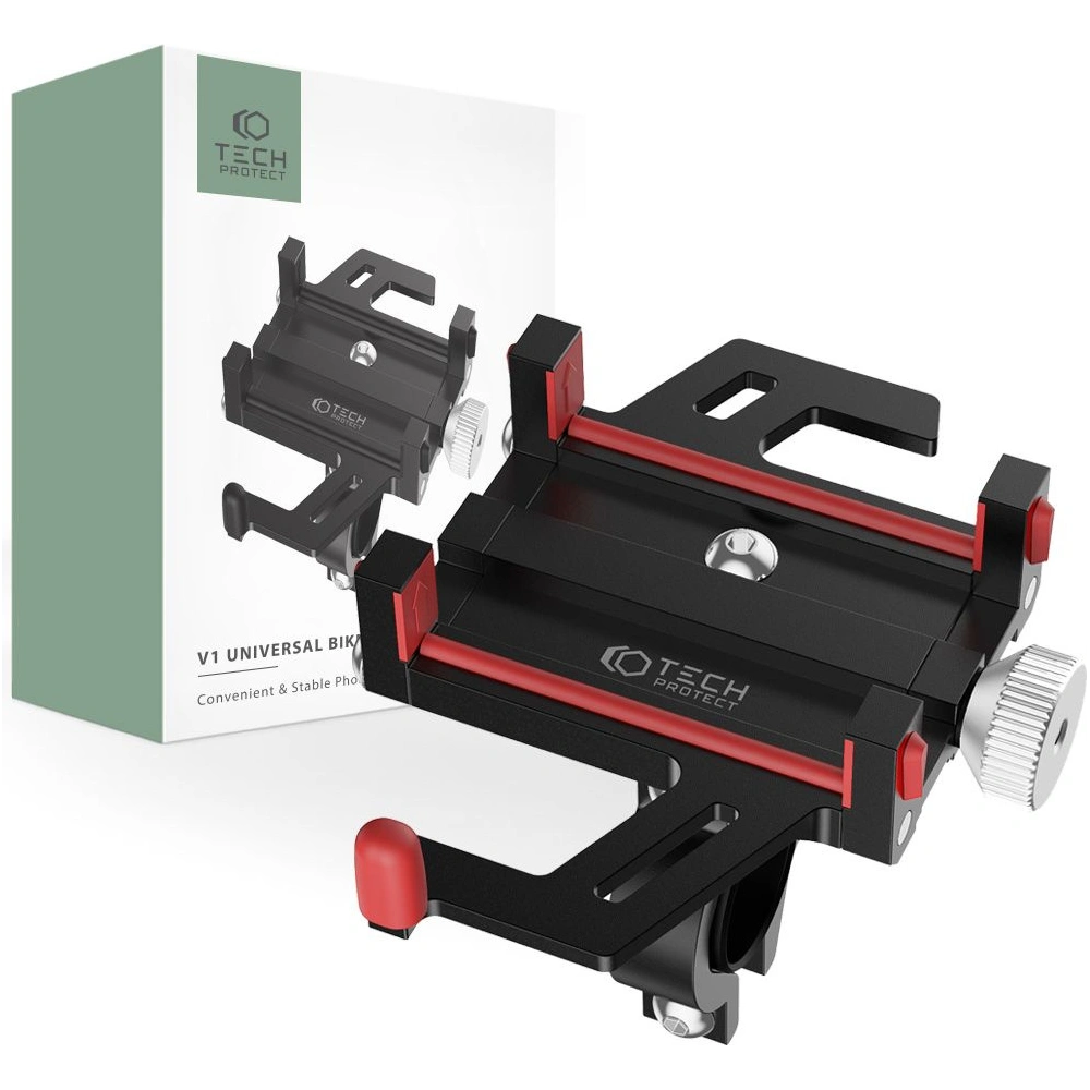Uchwyt rowerowy Tech-Protect V1 Universal Bike Mount Black/red