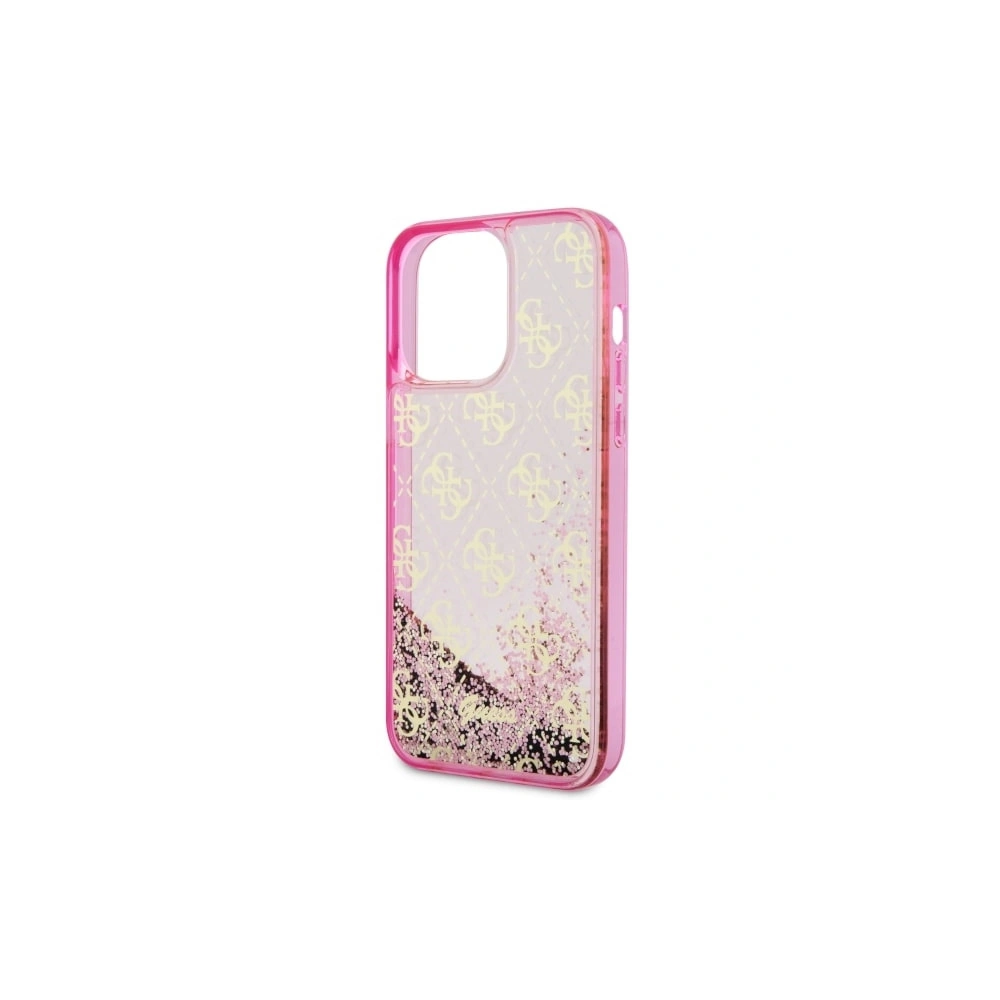 Etui Guess GUHCP14XLC4PSGP Apple iPhone 14 Pro Max różowy/pink hardcase Liquid Glitter 4G Transculent