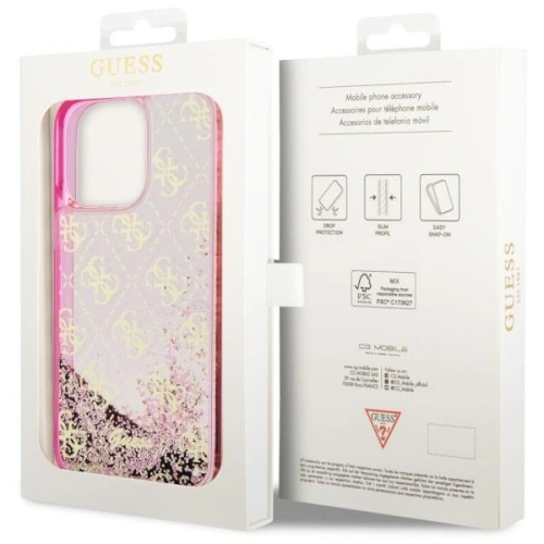 Kup Etui Guess GUHCP14XLC4PSGP Apple iPhone 14 Pro Max růžový/pink hardcase Liquid Glitter 4G Transculent - GUE2460 - {ean13} - Sklep Home Screen