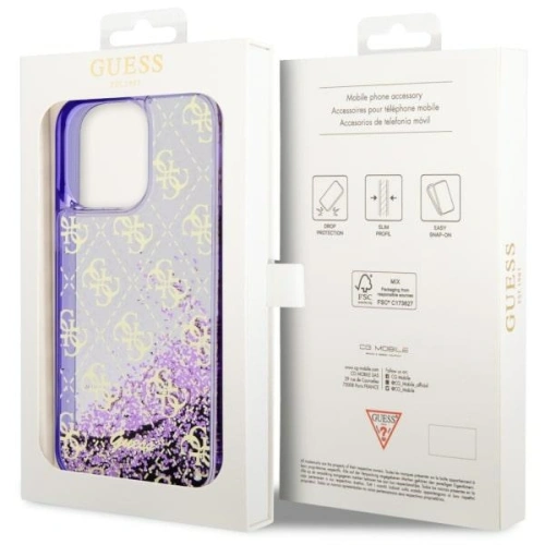 Kup Etui Guess GUHCP14XLC4PSGU Apple iPhone 14 Pro Max purpurový/purple hardcase Liquid Glitter 4G Transculent - GUE2461 - {ean13} - Sklep Home Screen