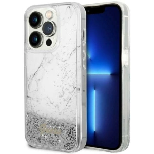 Kup Etui Guess GUHCP14XLCSGSGH Apple iPhone 14 Pro Max bílý/white hardcase Liquid Glitter Marble - GUE2462 - {ean13} - Sklep Home Screen