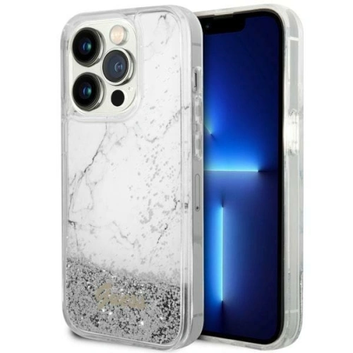 Kup Etui Guess GUHCP14XLCSGSGH Apple iPhone 14 Pro Max alb/white hardcase Liquid Glitter Marble - GUE2462 - {ean13} - Sklep Home Screen