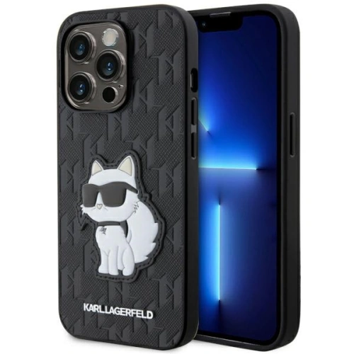 Kup Karl Lagerfeld Apple Tasche KLHCP14LSAKHPCK iPhone 14 Pro schwarz/schwarz Saffiano Monogram Choupette - KLD1543 - {ean13} - Sklep Home Screen