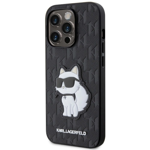 Kup Karl Lagerfeld Apple Tasche KLHCP14LSAKHPCK iPhone 14 Pro schwarz/schwarz Saffiano Monogram Choupette - KLD1543 - {ean13} - Sklep Home Screen