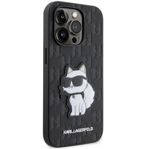 Kup Karl Lagerfeld Apple Tasche KLHCP14LSAKHPCK iPhone 14 Pro schwarz/schwarz Saffiano Monogram Choupette - KLD1543 - {ean13} - Sklep Home Screen