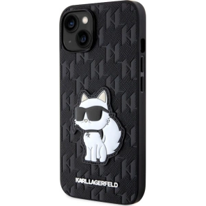 Etui Karl Lagerfeld KLHCP14MSAKHPCK Apple iPhone 14 Plus / 15 Plus czarny/black Saffiano Monogram Choupette