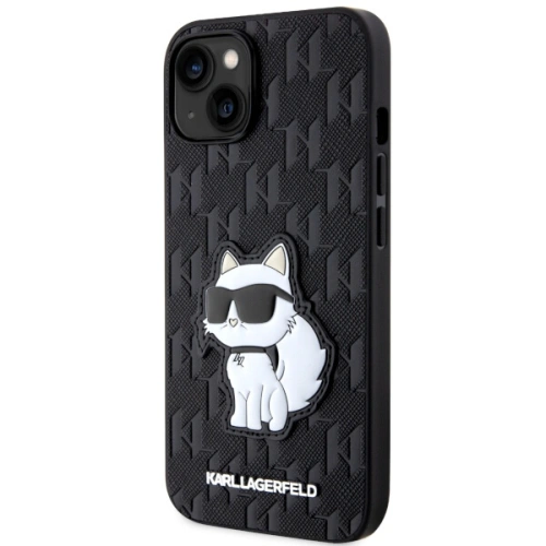 Kup Karl Lagerfeld Apple Tasche KLHCP14MSAKHPCK iPhone 14 Plus / 15 Plus schwarz/schwarz Saffiano Monogram Choupette - KLD1546 - {ean13} - Sklep Home Screen