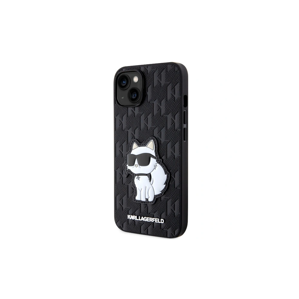 Etui Karl Lagerfeld KLHCP14MSAKHPCK Apple iPhone 14 Plus / 15 Plus czarny/black Saffiano Monogram Choupette