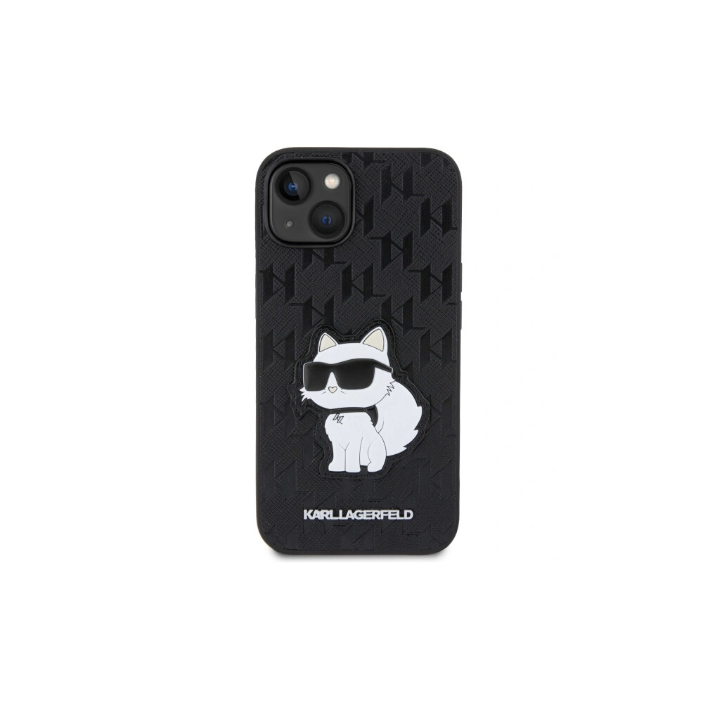 Etui Karl Lagerfeld KLHCP14MSAKHPCK Apple iPhone 14 Plus / 15 Plus czarny/black Saffiano Monogram Choupette