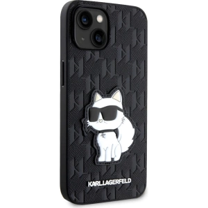 Etui Karl Lagerfeld KLHCP14MSAKHPCK Apple iPhone 14 Plus / 15 Plus czarny/black Saffiano Monogram Choupette