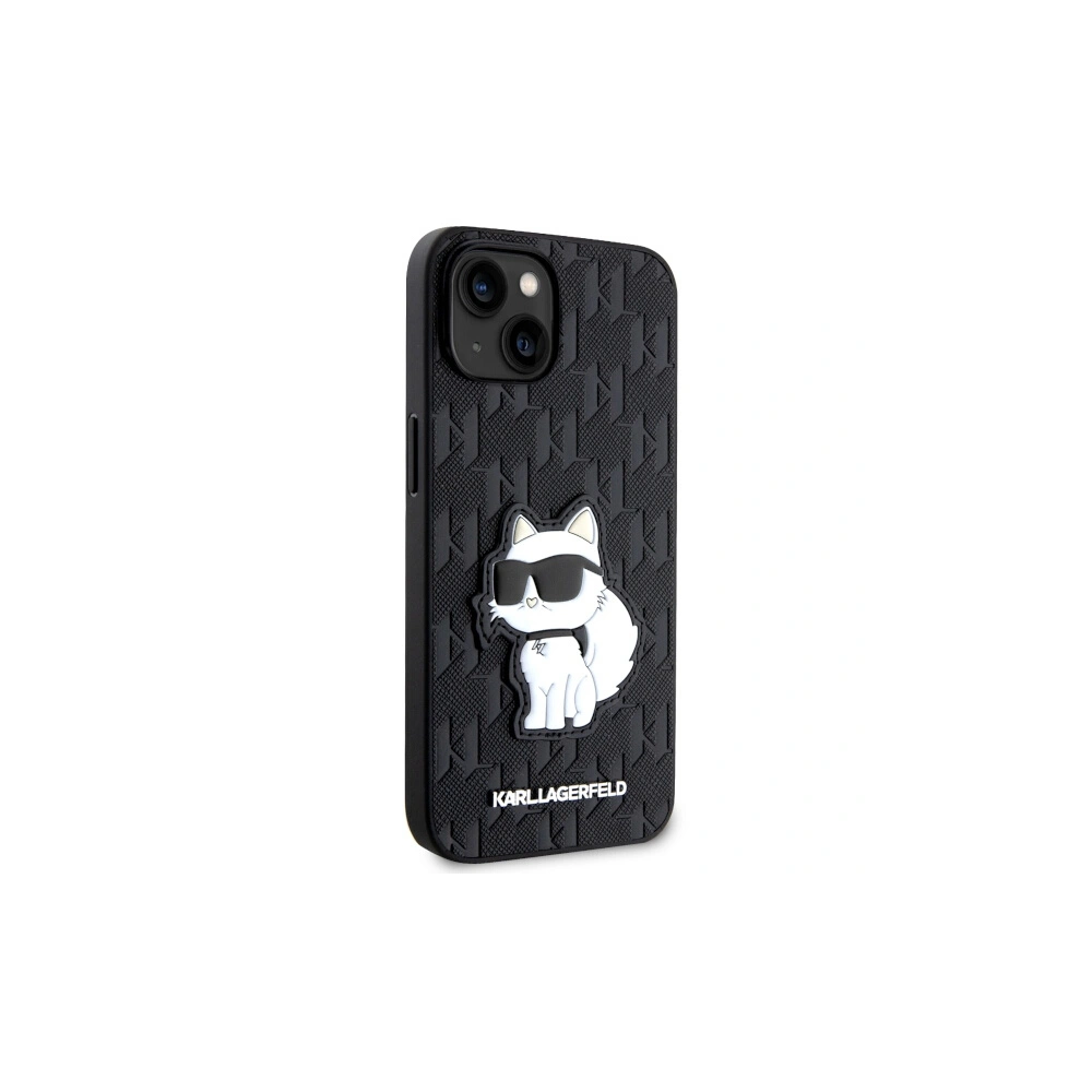 Etui Karl Lagerfeld KLHCP14MSAKHPCK Apple iPhone 14 Plus / 15 Plus czarny/black Saffiano Monogram Choupette