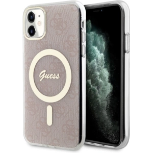 Kup Etui Guess GUHMN61H4STP Apple iPhone 11 różowy/pink hardcase 4G MagSafe - GUE2465 - {ean13} - Sklep Home Screen