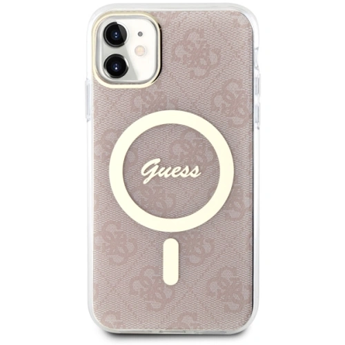 Kup Etui Guess GUHMN61H4STP Apple iPhone 11 różowy/pink hardcase 4G MagSafe - GUE2465 - {ean13} - Sklep Home Screen