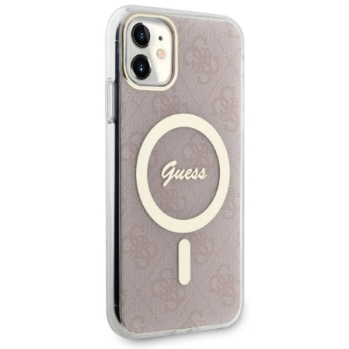 Buy Guess GUHMN61H4STP Apple iPhone 11 pink hardcase 4G MagSafe - GUE2465 - {ean13} - Home Screen Store Europe