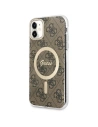 Guess Apple Tasche GUHMN61H4STW iPhone 11 braun/braun Hartschale 4G MagSafe