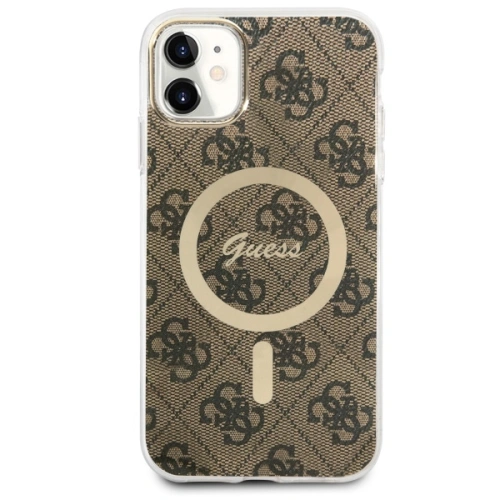 Buy Guess GUHMN61H4STW Apple iPhone 11 brown hardcase 4G MagSafe - GUE2466 - {ean13} - Home Screen Store Europe