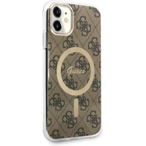 Kup Etui Guess GUHMN61H4STW Apple iPhone 11 barna/brown hardcase 4G MagSafe - GUE2466 - {ean13} - Sklep Home Screen