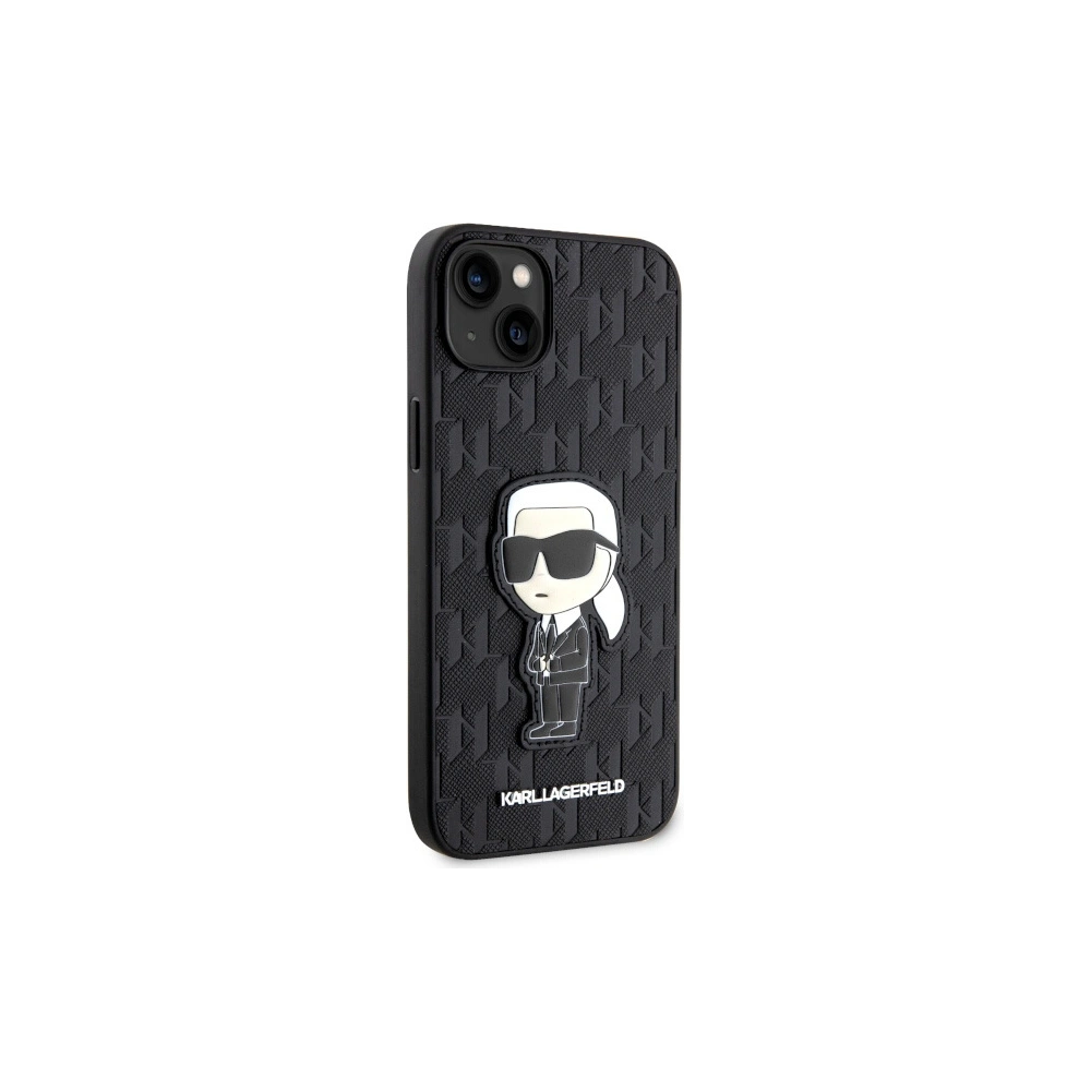 Etui Karl Lagerfeld KLHCP14MSAKHPKK Apple iPhone 14 Plus / 15 Plus czarny/black Saffiano Monogram Ikonik