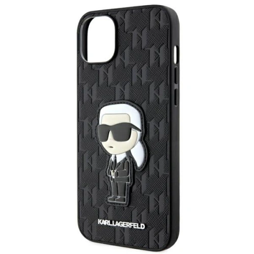 Kup Karl Lagerfeld Apple Tasche KLHCP14MSAKHPKK iPhone 14 Plus / 15 Plus schwarz/schwarz Saffiano Monogram Ikonik - KLD1547 - {ean13} - Sklep Home Screen
