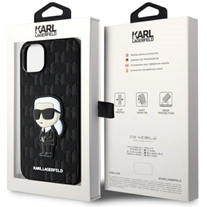 Etui Karl Lagerfeld KLHCP14MSAKHPKK Apple iPhone 14 Plus / 15 Plus czarny/black Saffiano Monogram Ikonik