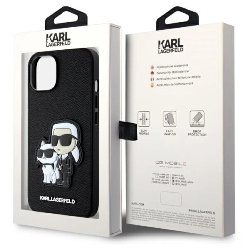 Kup Etui Karl Lagerfeld KLHCP14MSANKCPK Apple iPhone 14 Plus / 15 Plus hardcase černý/black Saffiano Karl & Choupette - KLD1548 - {ean13} - Sklep Home Screen