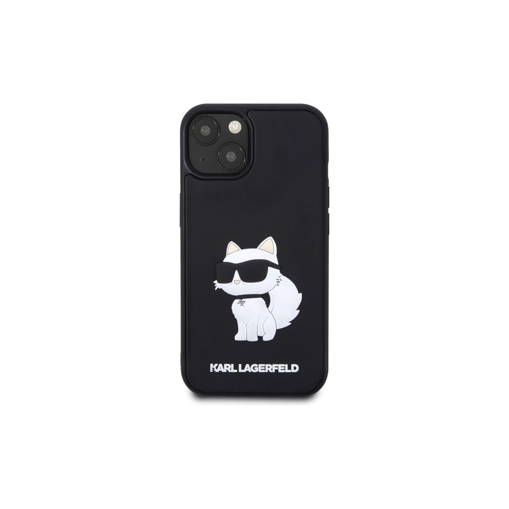 Etui Karl Lagerfeld KLHCP14S3DRKHNK Apple iPhone 14 czarny/black hardcase Rubber Choupette 3D